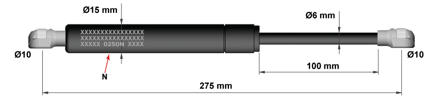 Gasveren voor keukenkastjes - model 1b