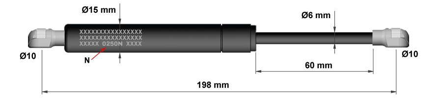 Gasveren voor keukenkastjes - model 1a