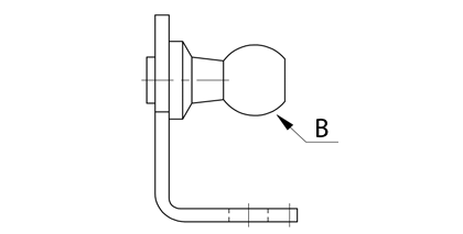 Technische tekening - Beugel met kogelbout