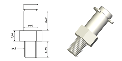 Technical drawing - Endfitting - Brackets mandrel