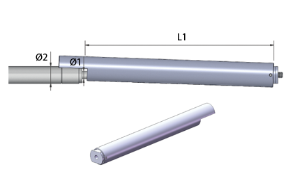 Schematische tekening - Arrêteerbuizen - Roestvrij staal - AISI 304