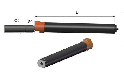 Schematische tekening - Arrêteerbuizen - Zwart staal